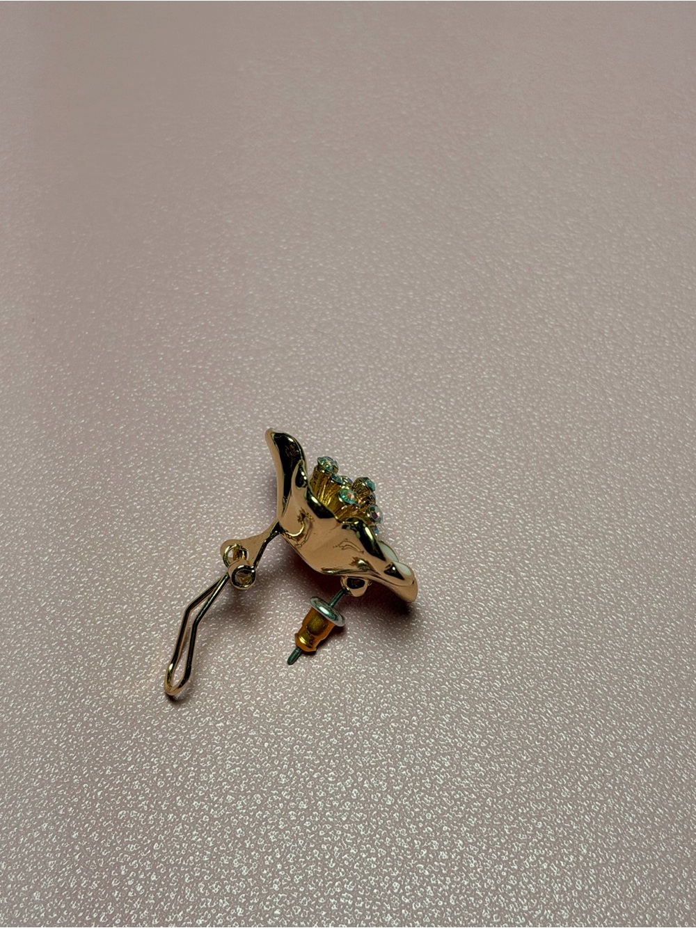 Betsey Johnson Pink Enamel Flower Earrings - Picture 2 of 4
